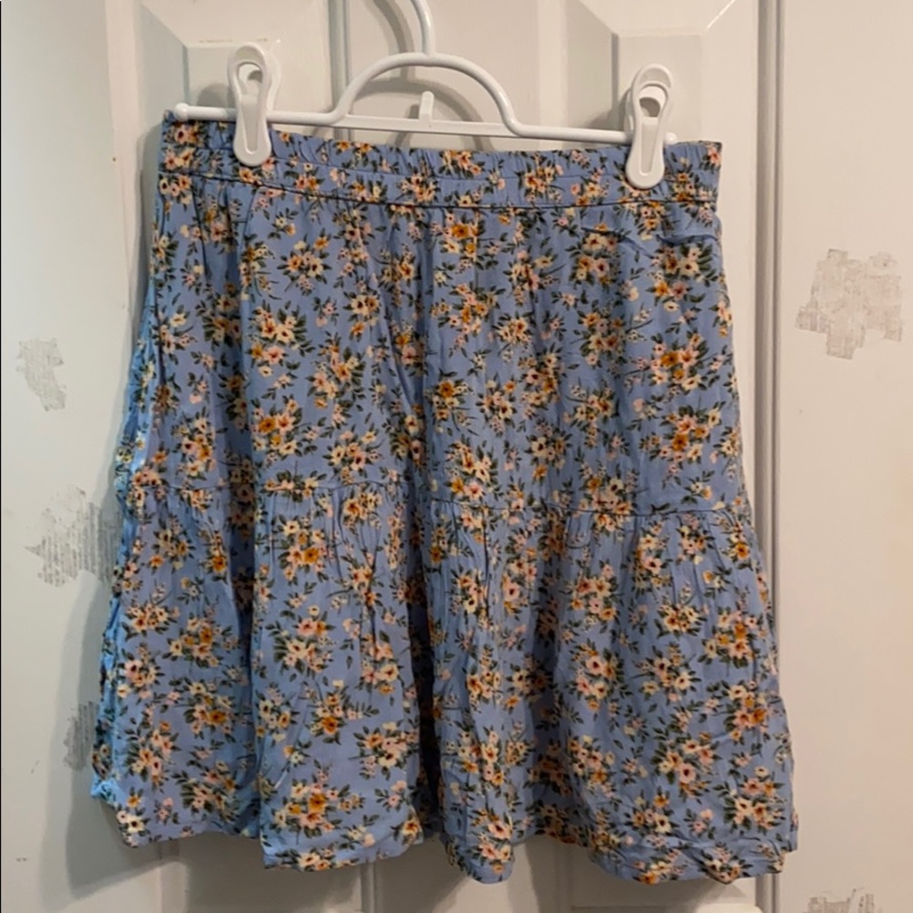 light blue flower skirt